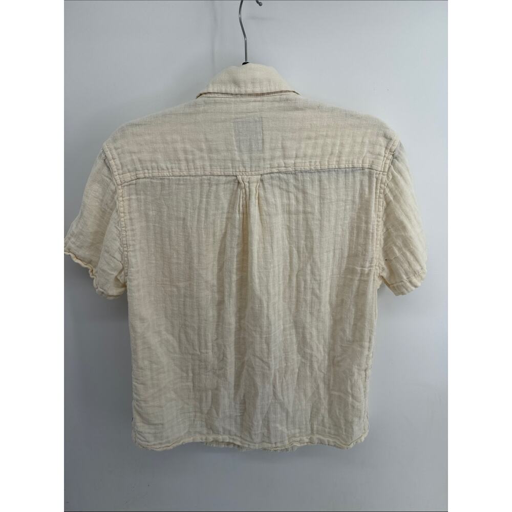 Katin gauzy cotton short sleeve button up shirt sz M - Picture 7 of 8